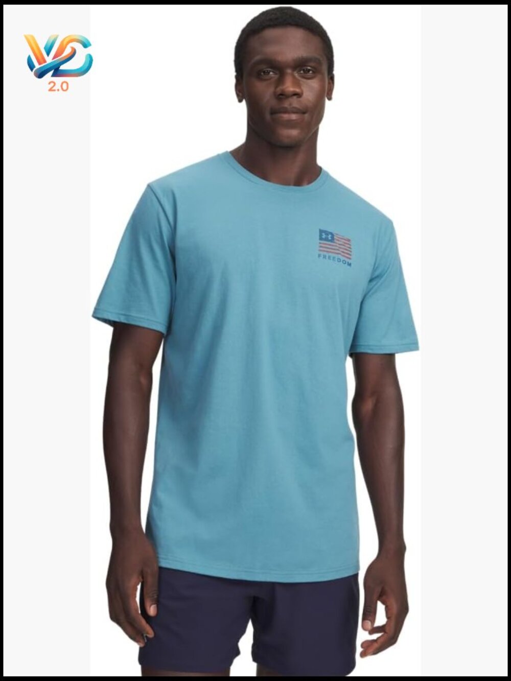 Patriotic Flag Print Cotton Blend Tee